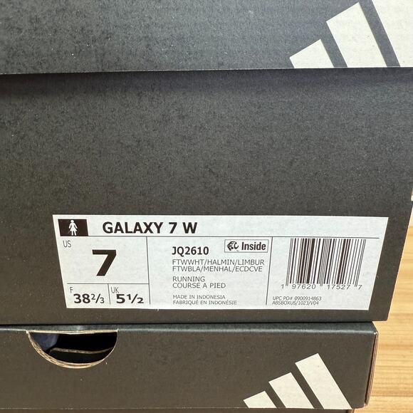 Adidas Galaxy 7 Running shoes gym Workout Women's 7 Cloud White Halo Mint JQ2610 - Picture 10 of 12